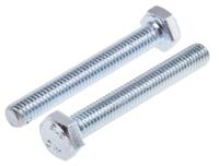 917-2845 RS PRO Bright Zinc Plated Steel, Hex Bolt, M6 x 45mm