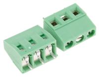 1715734 Phoenix Contact 5/ 3-5, 08, MKDS 1 Series PCB Terminal Block, 5.08mm Pitch, Wave Soldering, 1-Row, PCB Termination