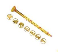 zzv60235 UNIFIX VORTEX Pozidriv Countersunk Steel Wood Screw, Yellow Passivated, Zinc Plated, 5mm Thread, 40mm Length