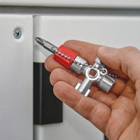 00-11-02 Knipex Diecast Zinc 7-way Control Cabinet Key, 5 → 11 mm Capacity