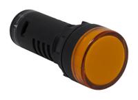 909-2547 RS PRO, Panel Mount Yellow LED Pilot Light, 22mm Cutout, IP65, Round, 24V ac/dc