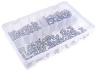 195-4071 RS PRO Grease Nipple Kit Contains H1 Straight 8x1 mm (x50); H2-45 8x1 mm (x50); H3-90 8x1 mm (x50); Box