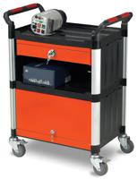 669-3756 RS PRO 3 Shelf Aluminium Trolley, 630 x 424mm, 150kg Load