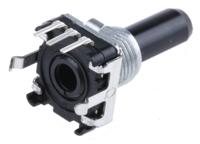 ec12e2420801 Alps Alpine 24 Pulse Incremental Mechanical Rotary Encoder with a 6 mm Flat Shaft (Indexed), Through Hole