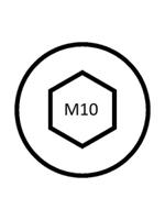 530-775 RS PRO Stainless Steel, Hex Nut, M10