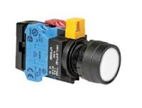 hw1l-m120q4pw Idec HW Series Series Illuminated Push Button, Momentary, Panel Mount, 22.3mm Cutout, DPST, White LED, 24V ac/dc, IP20,