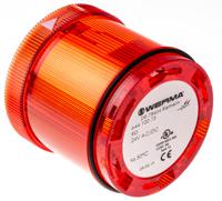 64410075 Werma KombiSIGN 71 Series Red Steady Effect Beacon Unit, 24 V, LED Bulb, AC, DC, IP65