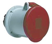 2cma167532r1000-463ru6 Amphenol Industrial, Easy & Safe IP44 Red Panel Mount 3P + N + E Industrial Power Socket, Rated At 63A, 415 V