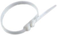 865-9663 RS PRO Cable Tie, Double Locking, 382mm x 9 mm, Natural Nylon, Pk-100