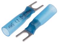 125-1972 RS PRO Insulated Crimp Spade Connector, 1.5mm² to 2.5mm², 16AWG to 14AWG, M3.7 (#6) Stud Size HDPE, Blue