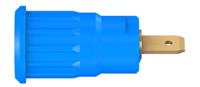 233120-23 Staubli Blue Female Banana Socket, 4 mm Connector, Press Fit Termination, 24A, 1000V, Gold Plating