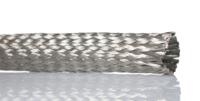 251-0834 RS PRO Expandable Braided Tinned Copper Metallic Cable Sleeve, 19.84mm Diameter, 30m Length