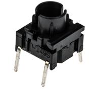 3fth9 MEC IP67 Black Cap Tactile Switch, SPST 50 mA 4mm Through Hole