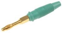 972518704 Hirschmann Test & Measurement Green Male Banana Plug, 4 mm Connector, Solder Termination, 32A, Gold Plating