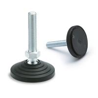 303541 Elesa M16 60mm Dia. PA Levelling Adjustable Foot, 1400daN Static Load Capacity 15° Tilt Angle