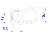 727-6052 RS PRO Black EPDM  Edging Strip, 20m