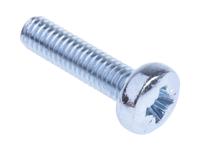 553-554 RS PRO Pozidriv M4 Pan Steel Machine Screws DIN 7985Z x 16.0mm