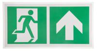 813-4533 Vinyl Emergency Exit Up,  With Pictogram Only, Non-Illuminated Emergency Exit Sign