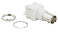 031-5431-10rfx Amphenol RF BNC Series, Jack PCB Mount BNC Connector, 50Ω, Through Hole Termination, Right Angle Body
