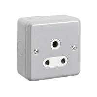 k843alm MK Electric Metalclad Plus 1 Gang Electrical Socket, 15A