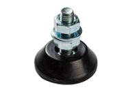 10400 Serious 10mm 46mm Dia. Vulcanised Rubber Levelling Adjustable Foot, 75kg Static Load Capacity