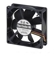 9a0812h4011 Sanyo Denki 9A Series Axial Fan, 12 V dc, DC Operation, 61.8m³/h, 1.56W, 130mA Max, 80 x 80 x 25mm