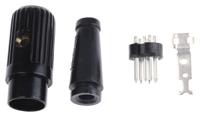 110-2876 RS PRO 8 Pole Din Plug, DIN 41524, DIN 45322, DIN 45326, DIN 45327, DIN 45329, 2A, 34 V ac/dc, Male, Cable Mount