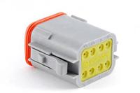 at06-08sa-rd01 Amphenol Industrial, AT Automotive Connector Plug Grey Cable Mount 8 Way, Crimp Termination AT06-08SA-RD01