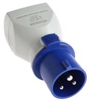 610374 Scame IP20 Blue 1 x 2P + E, 1 x 2P + E Industrial Power Connector Adapter Plug, Socket, Rated At 16A, 250 V