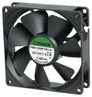 pmd1212pmb2-a-2gn Sunon PMD Series Axial Fan, 12 V dc, DC Operation, 289m³/h, 14.4W, 1.2A Max, 120 x 120 x 38mm