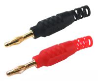 218-8329 RS PRO Black/Red Male Banana Connectors, 2mm Connector, Solder Termination, 10A, 30 V ac, 60V dc