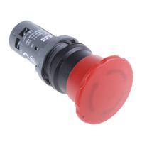 1sfa619550r1071-ce4t-10r-11 ABB 1SFA Series Twist Release Emergency Stop Push Button, Panel Mount, 22.5mm Cutout, 1 NO + 1 NC, IP66, IP67, IP69K