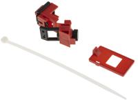 taglock-120277v-clamp-on-breaker-lo-pk6 Brady Red 1-Lock Polypropylene Fibreglass Reinforced Nylon Circuit Breaker Switch Lockouts, 7.14mm Shackle