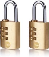 y150b221202 Yale Combination Brass, Steel Combination Padlock, 3mm Shackle, 23mm Body