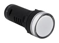 909-2528 RS PRO, Panel Mount White LED Pilot Light, 22mm Cutout, IP65, Round, 12V ac/dc