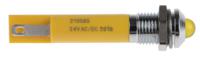 210-585 RS PRO Yellow Panel Mount Indicator, 24V ac, 8mm Mounting Hole Size, Solder Tab Termination