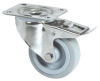 8477ufd125p62 Tente Braked Swivel Castor Wheel, 250kg Capacity, 125mm Wheel