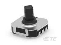 2434804-1 TE Connectivity Black Cap Tactile Switch, Single Pole Five Throw 50mA 3mm Surface Mount