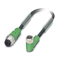 1668865 Phoenix Contact Male 3 way M12 to Female 3 way M8 Sensor Actuator Cable, 3 m