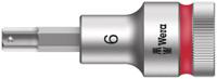 05003822001 Wera 1/2 in Drive Bit Socket, Hex Bit, 6mm, 60 mm Overall Length
