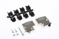 d45pk9-k MH Connectors MHD45PK Series ABS Angled D Sub Backshell, 9 Way, Strain Relief