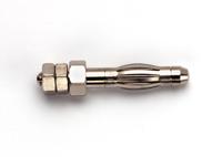 72918 Pomona Silver Male Banana Connector, 4 mm Connector, Threaded Termination, 36A, 5kV