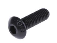 281-271 RS PRO Black, Self-Colour Steel Hex Socket Button Screw, ISO 7380, M5 x 16mm