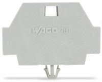 261-371 WAGO 261 Series End Plate with Snap in Mounting Foot for Use with 261 Series Terminal Blocks