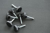 702-7526 RS PRO Black Knurled Clamping Knob, M4, Threaded Stud