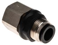 3136-12-21 Legris LF3000 Series Bulkhead Threaded-to-Tube Adaptor, G 1/2 Female to Push In 12 mm, Threaded-to-Tube Connection Style
