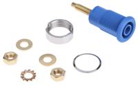 233020-23 Staubli Blue Female Banana Socket, 4 mm Connector, Solder Termination, 32A, 1000V, Gold Plating