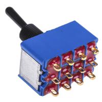 5666adbgk APEM Toggle Switch, Panel Mount, On-On, 4PDT, Solder Lug Terminal, 30V dc