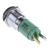 192103z1 CML Innovative Technologies Green Panel Mount Indicator, 24V, 14mm Mounting Hole Size, Solder Tab Termination, IP67