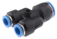 qsy-12-8 Festo QSY Series Y Tube-to-Tube Adaptor, Push In 12 mm to Push In 8 mm, Tube-to-Tube Connection Style, 130612